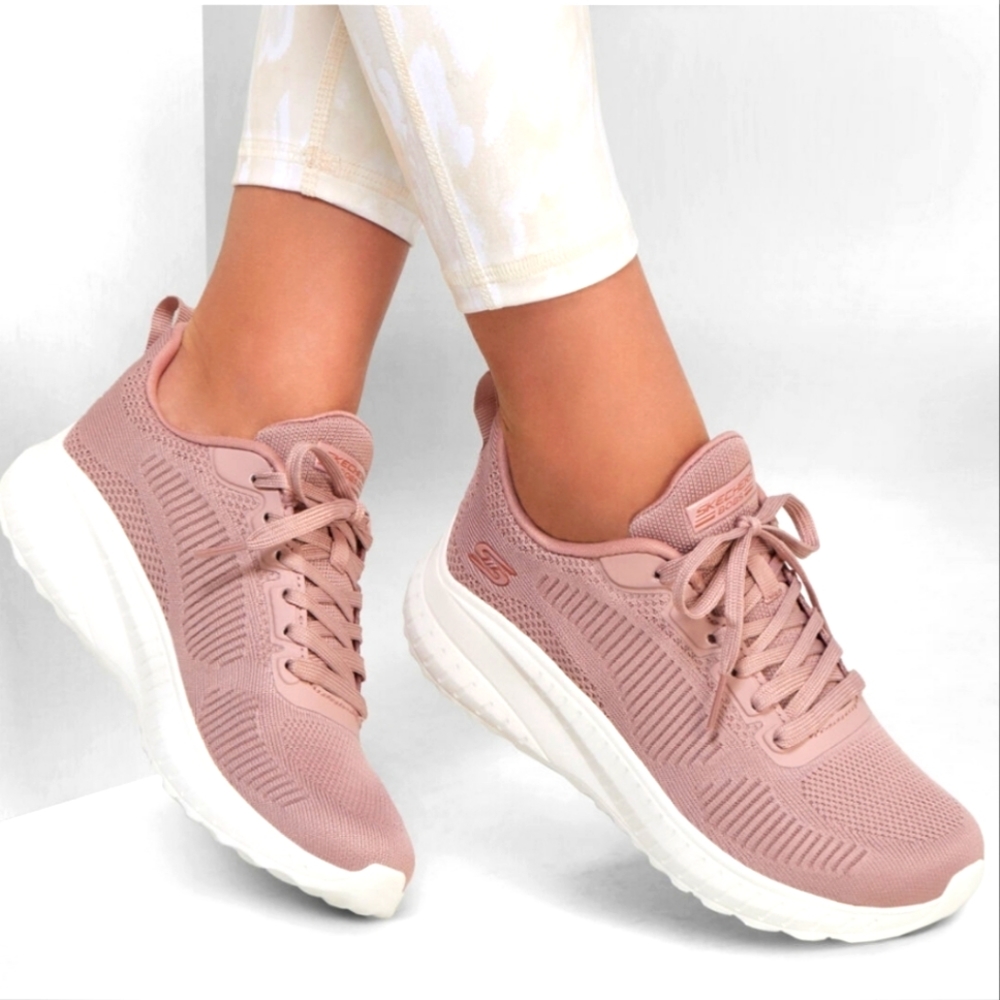 WOMEN'SSkechers BOBS Sport Squad Chaos - Face Off Mauve Sz 7